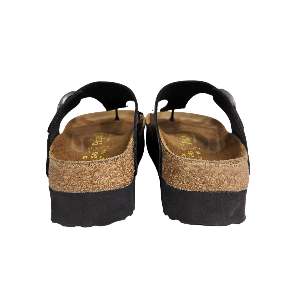 Birkenstock Papillo Gizeh Platform Vegan Black Patent Sandals Size Women's 7 - Picture 7 of 10